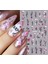 Kabartmalı Pembe Love Tırnak Süsleme Stickerı Nail Art Süslemeleri 1