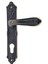 Antika Tarz Dekoratif Pirinç Çiçekli Oda Kapı Kolu - 240X40 Mm, Oksit ( Lisinya ) 1