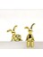Adet Gold Mini Tavşanlar Ev Dekorasyon ve Torpido Süsü Yapışkanlı Reçine Tavşanlar 2