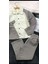 Moda Tarzı Erkek Çocuk Keten Ikili Takım - Ceket - Pantolon 5