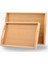 2’li Bambu Servis Tepsi Seti – Doğal Ahşap, Küçük (33X22 Cm) & Büyük (40X28 Cm), Kahvaltı, Sunum ve Servis Için Dayanıklı Tepsi 1
