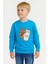 Bardak Baskılı Erkek Çocuk Sweatshirt Mavi 1