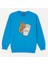 Bardak Baskılı Erkek Çocuk Sweatshirt Mavi 2