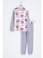 Kalpli Yazı Desenli Kız Çocuk Pijama Takımı 22766 1