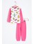 Ekru Karakter Desenli Yazılı Kız Çocuk Pijama Takımı 22768 3