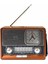 Vintage Nostaljik Radyo Aux USB Sd Kart Girişli Şarjlı Bluetooth Bağlantılı 2