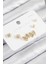 Bfs Pirinç Zirkon Taşlı Kelebek Model Gold Renk 925 Ayar Gümüş Çivi Kadın Küpe Set 1