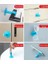 Bfs CM-072 Vantuzlu Geçmeli Kapı Kolu Stoper 4lü Set Beyaz 4