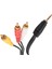 3.5mm Stereo Erkek Jack-3 Rca Av Kablo 1.2 Metre Uydu Alıcısı,tv,ses Sistemi,atari Uyumlu 3