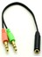 Kulaklık Mikrofon 3.5mm Çevirici Ayırıcı Gold Switch Splitter 2 Erkek 1 Dişi 1