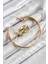 Bfs Pirinç Zirkon Taşlı Ayrık Model Gold Renk Bileklik Yüzük Set 2