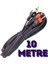 10 Metre Stereo 3.5mm To 2 Rca Kablo Aux 5+1 Ses Sistemi - 10M 1