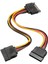18 Awg Sata Çoklayıcı 15 Pin 1 Erkek 2 Dişi 2 Port Çoklayıcı Y Splitter HDD Bağlantı Kablosu 1