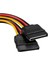 18 Awg Sata Çoklayıcı 15 Pin 1 Erkek 2 Dişi 2 Port Çoklayıcı Y Splitter HDD Bağlantı Kablosu 2