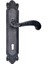 Antika Tarz Dekoratif Pirinç Sultan Yale Kapı Kolu - 270X54MM, Oksit ( Lisinya ) 1