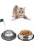 Paslanmaz Çelik Kaymaz Tabanlı Kedi/köpek Mama ve Su Kabı 4