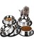 Paslanmaz Çelik Kaymaz Tabanlı Kedi/köpek Mama ve Su Kabı 7