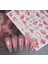 3D Pembe Çiçekli Tırnak Süsleme Stickerı Nail Art Süslemeleri 1