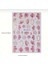 3D Pembe Çiçekli Tırnak Süsleme Stickerı Nail Art Süslemeleri 3