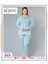 790-24 Büyük Beden Kadın Uzun Kollu Pijama Takım 1