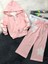 Kız Çocuk Yıldız Aplike Üçlü Takım - Hırka - Body - Pantolon - %100 Pamuklu 1