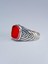 Erkek Doğal Kırmızı Akik Taşlı 925 Ayar Gümüş Yüzük – El Yapımı, Şık Hediye Seçene 2