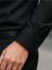 Slim Fit Uzun Kollu Kolay Ütü Teri Emen Nefes Alan Doku Kravatlık Siyah Erkek Gömlek 3
