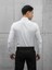 Slim Fit Uzun Kollu Kolay Ütü Teri Emen Nefes Alan Doku Kravatlık Siyah Erkek Gömlek 2