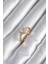 Bfs Pirinç Gold Renk Zirkon Taşlı Kalp Charm Model Kadın Yüzük 1