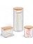 Diamond Ahşap Kapaklı 3'lü Organizer Set, Diamond Model Modern Pamukluk Düzenleyici Şık 3'lü Pamukluk Set - Şık ve Fonksiyonel Ahşap Kapaklı 3'lü Organizer Set 1