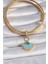 Pirinç Gold Renk Nazar Boncuklu Ajda Charm - TJ-BC1010 2