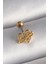 316L Çelik Gold Renk Zirkon Taşlı Kalp Sonsuzluk Detay Tragus Piercing - TJ-PR1248 1
