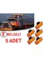 Dorse Yan Kasa LED Lamba 12V Sarı E Belgeli 5 Adet 1