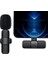 Type-C 2 Adet Mikrofonlu Tek Alıcılı Kablosuz Cep Telefonu Için USB C Girişli Gürültü Önleyicili Profesyonel Dış Mekan Vlog Canlı Yayın Youtuber Yaka Mikrofonu Siyah 3