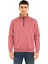 Unisex Relax Fit Rahat Kesim Pamuklu Yarım Fermuarlı Dik Yaka Sweatshirt - 7385 1