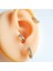 8 mm Silver Renk Taşlı Halka Piercing Tragus Helix Forward Helix Kıkırdak 11