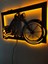 Motor Tutkunlarına Özel: Chopper Motosiklet LED Işıklı Mdf Duvar Dekoru 3