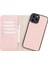 Apple iPhone 12 Pro Max Uyumlu Deri Cüzdanlı Kılıf Nu2 Pembe 1
