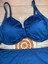 Kadın Siyah Likralı Esnek Şık Rahat Büyük Beden Telli Balenli Toparlayıcı Yüksek Bel Bikini Takım 2