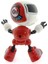 Dekoratif Sesli Işıklı Mini Sevimli Kırmızı Robot 3