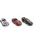 Die Cast Metal 3'lü Yarış Arabaları Siyah Araçlı 3