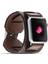 Apple Watch Uyumlu Deri Kordon 38-40-41MM Cuff Taba 5