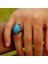 Gümüş Kartal Pençesi Turkuaz Taşlı Erkek Yüzük 2