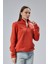 Mooncover Kadın Dik Yaka Yarım Fermuarlı Polarlı Sweatshirt 4