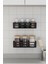 3 Lü Banyo Düzenleyici Organizer Şampuanlık Havlupan Askısı Havluluk Siyah Banyo Duş Mutfak Rafı 3