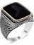 Gümüş Zirkon Siyah Taşlı Kare Erkek Yüzük 1