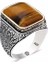 ​gümüş Kaplangözü Taşlı Kare Erkek Yüzük 1