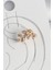Pirinç Gold Renk Zirkon Taşlı Yaprak Model Kadın Kıkırdak Küpe - TJ-BKP10572 1