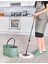 Otomatik Mop Seti Paspas ve Sıkma Kovası, 360° Döner Başlıklı Mikrofiber Yer Temizleme Gri 6