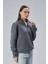Mooncover Kadın Dik Yaka Yarım Fermuarlı Polarlı Sweatshirt 2